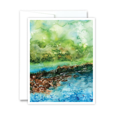 Abstract Riverside Greeting Card