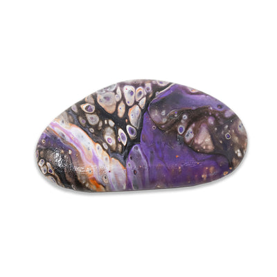 Acrylic Poured Painted Rock #3