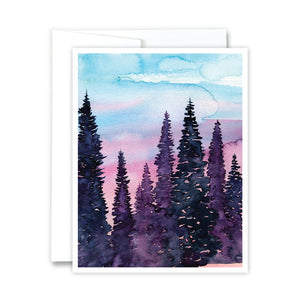 Enchanted Pine Tree Greeting Card