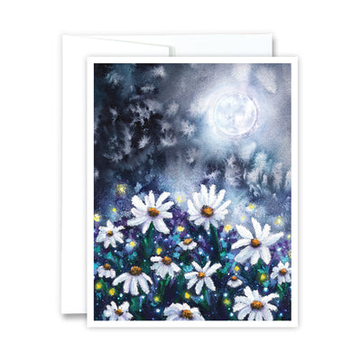 Moonlit Florals Greeting Card