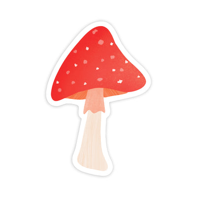 Orange Mushroom Vinyl Sticker