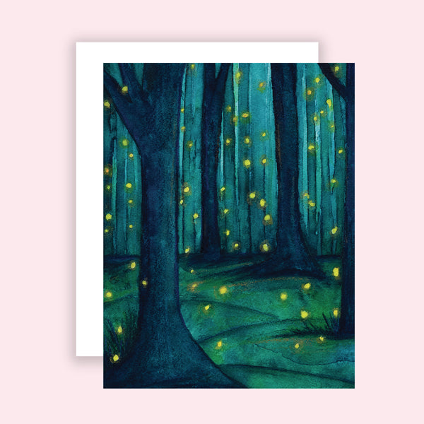Stationery Item of The Month: Firefly Forest Greeting Card