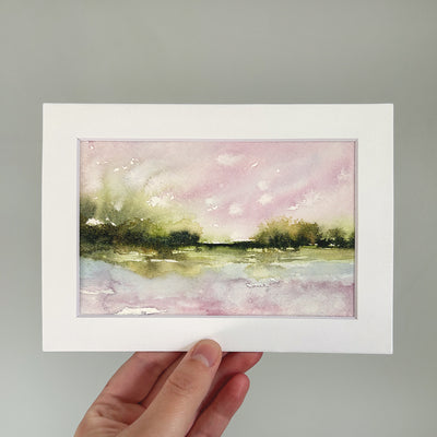 Abstract Watercolor Landscape Painting #1