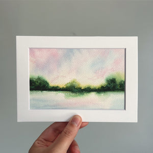 Abstract Watercolor Landscape Painting #5