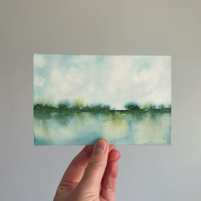 Abstract Watercolor Landscape Painting #3