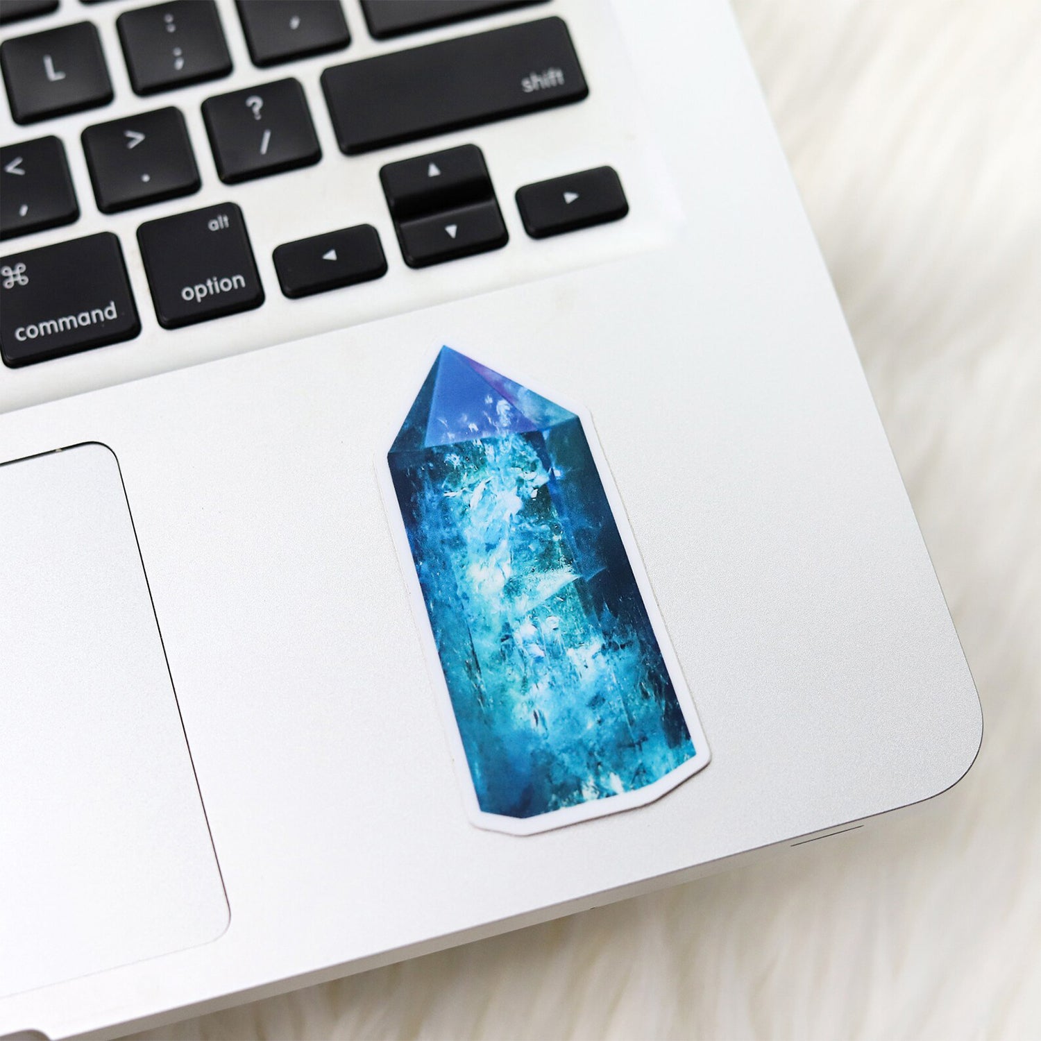 Blue Crystal Tower Vinyl Sticker - Crystal Stickers – Green Artist Designs