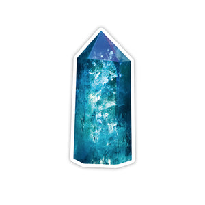 Blue Crystal Tower Vinyl Sticker