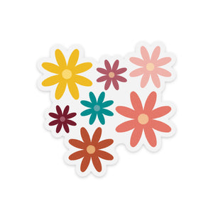 Clear Floral Cluster Vinyl Sticker