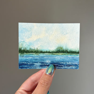 Small 4x3" Watercolor Landscape Painting #13