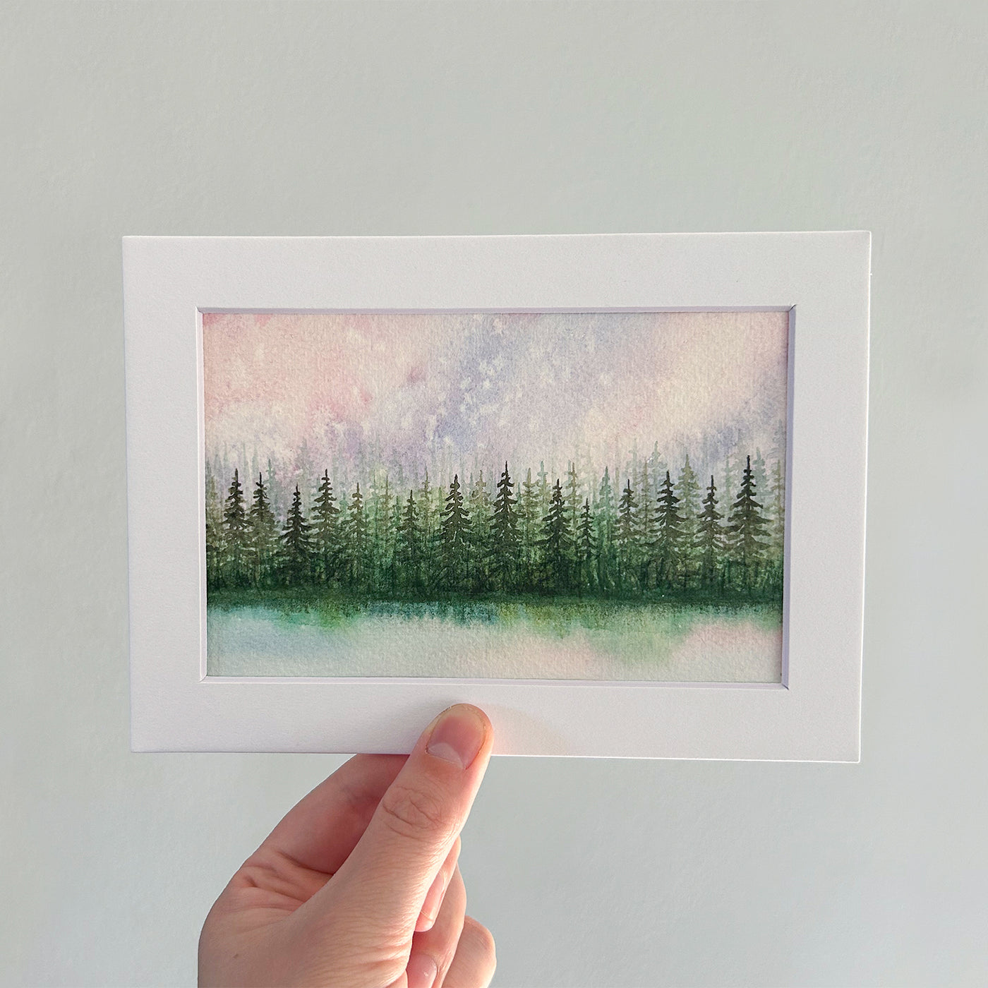 Cotton Candy Skies Original Watercolor Painting
