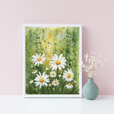 daisy meadow print by green artist designs