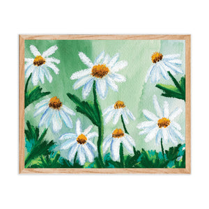 Daisy Oil Pastel Art Print