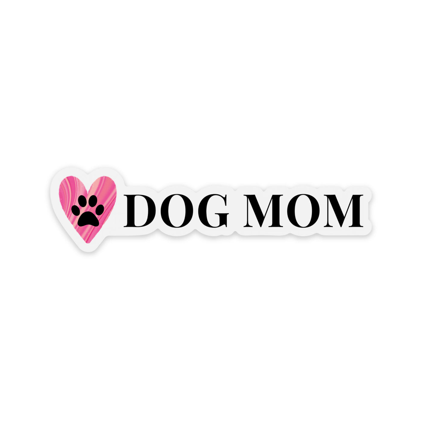 Clear Dog Mom Vinyl Sticker