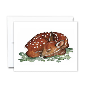 Sleeping Deer Greeting Card