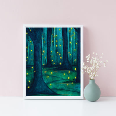 Firefly Forest Art Print