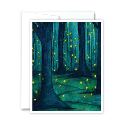 firefly forest greeting card