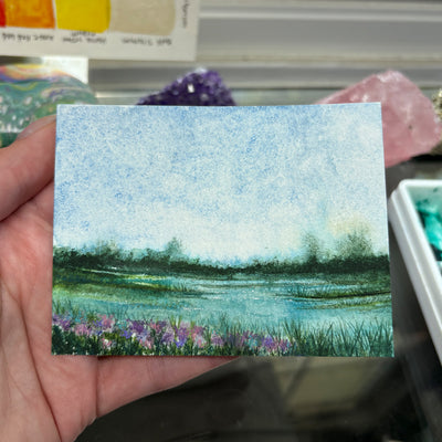 Small 4x3" Watercolor Landscape Painting #08