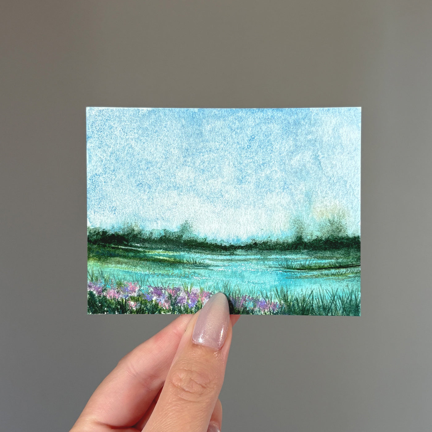 Small 4x3" Watercolor Landscape Painting #08