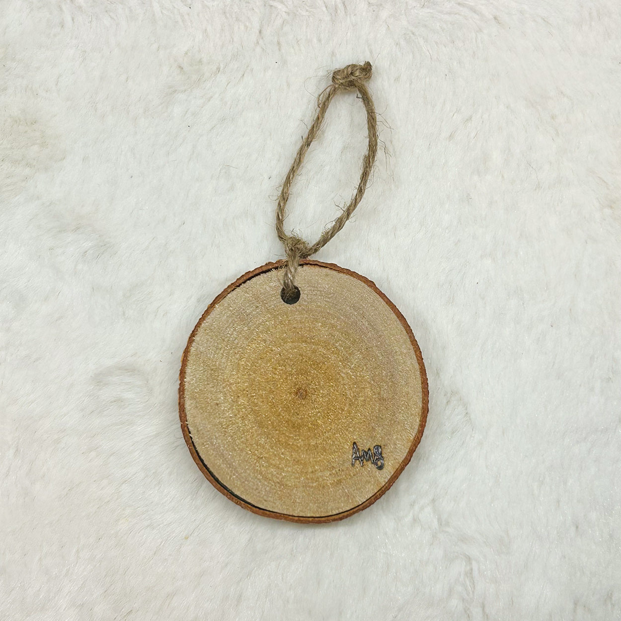 Wood Burned Pine Tree Forest Ornament