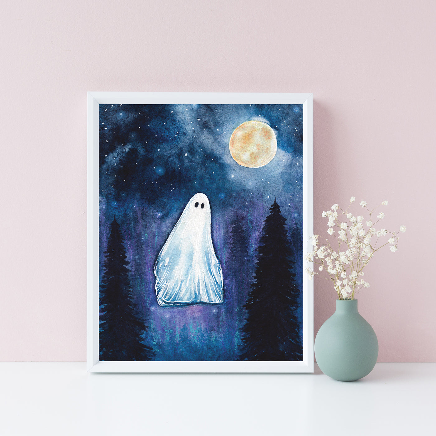 Starry Night Ghost Art Print
