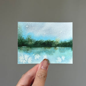 Small 4x3" Watercolor Landscape Painting #5