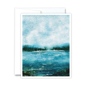Lake Abstract Greeting Card