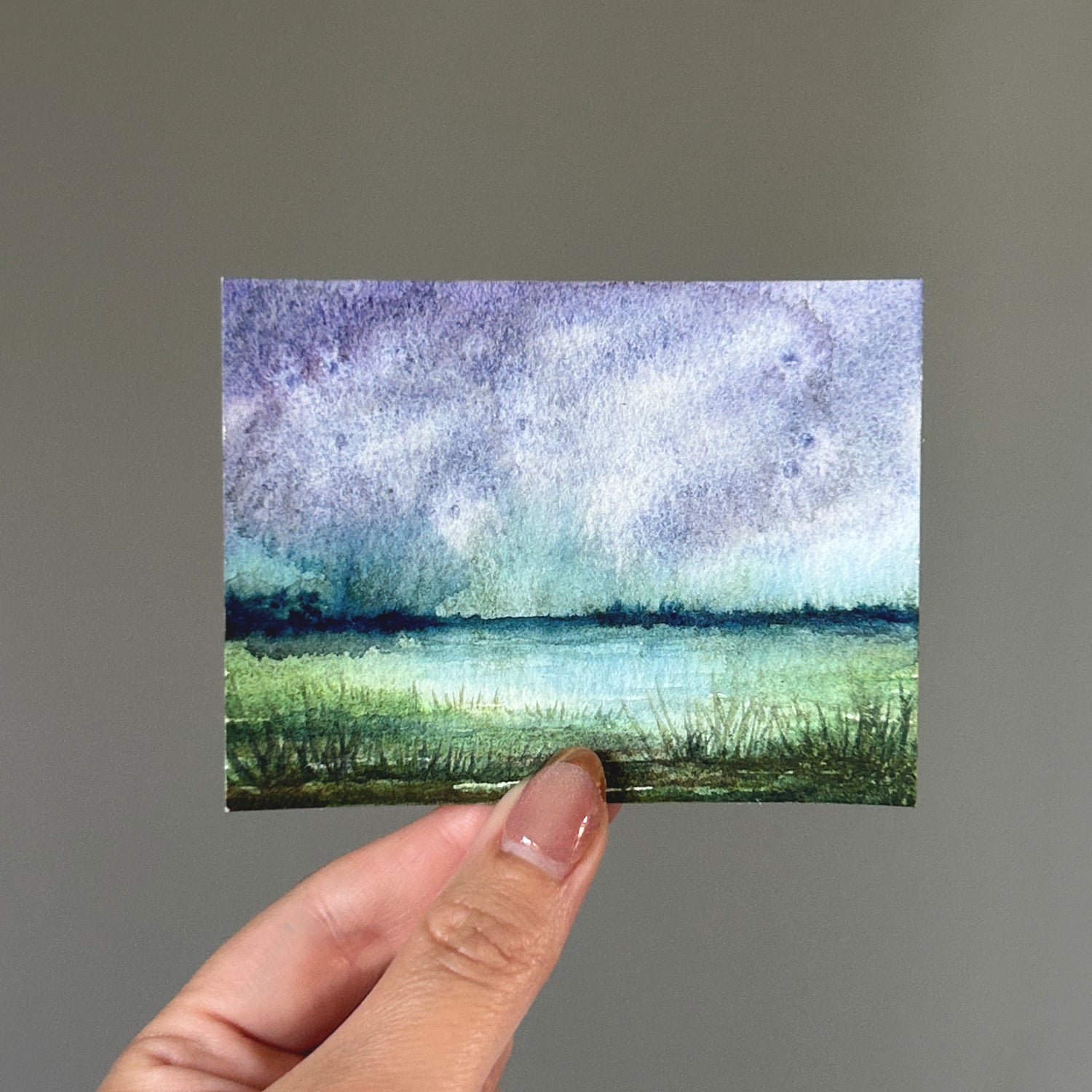 Small 4x3" Watercolor Landscape Painting #1