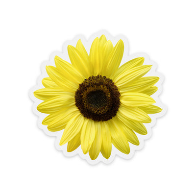 Clear Lemon Queen Sunflower Vinyl Sticker