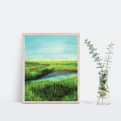 Marsh Landscape Art Print