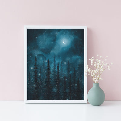 Midnight Moonlight Art Print