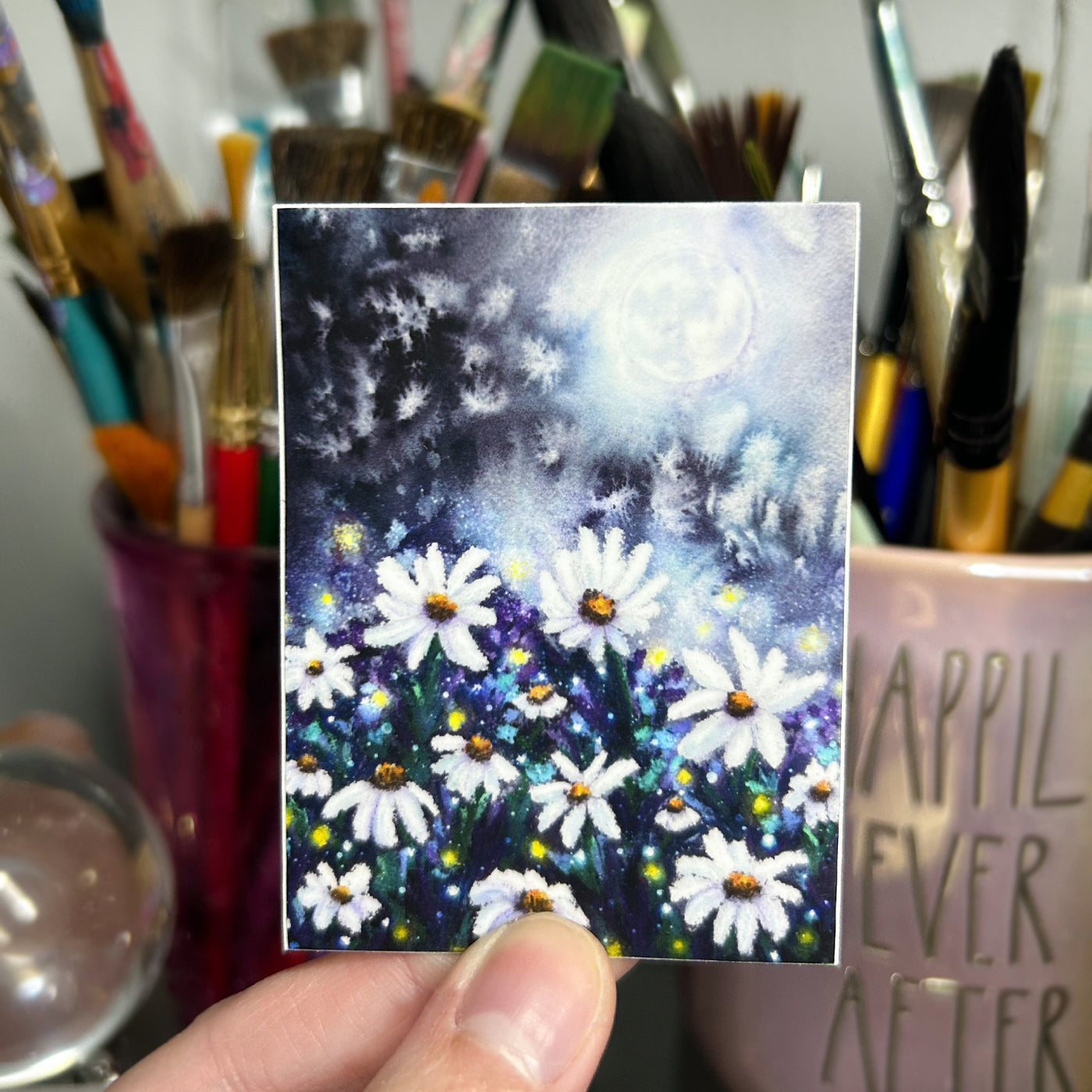 Moonlit Florals Vinyl Sticker