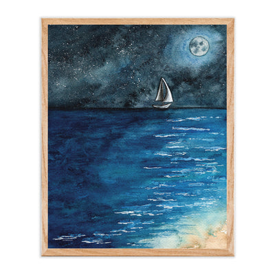 Moonlit Sea Art Print