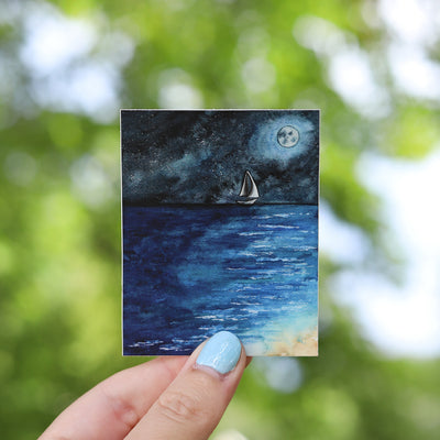 Moonlit Sea Vinyl Sticker