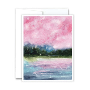 Perfect Pink Sky Notecard