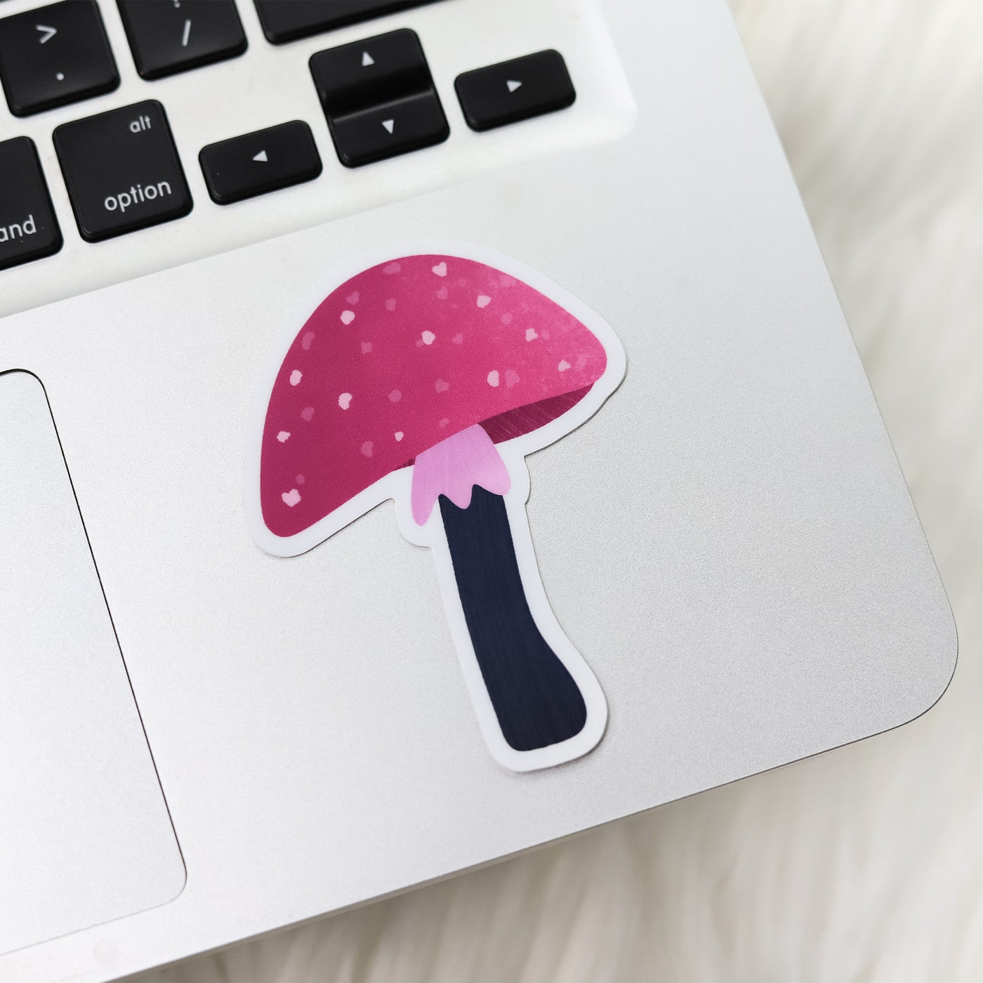Pink Mushroom Vinyl Sticker