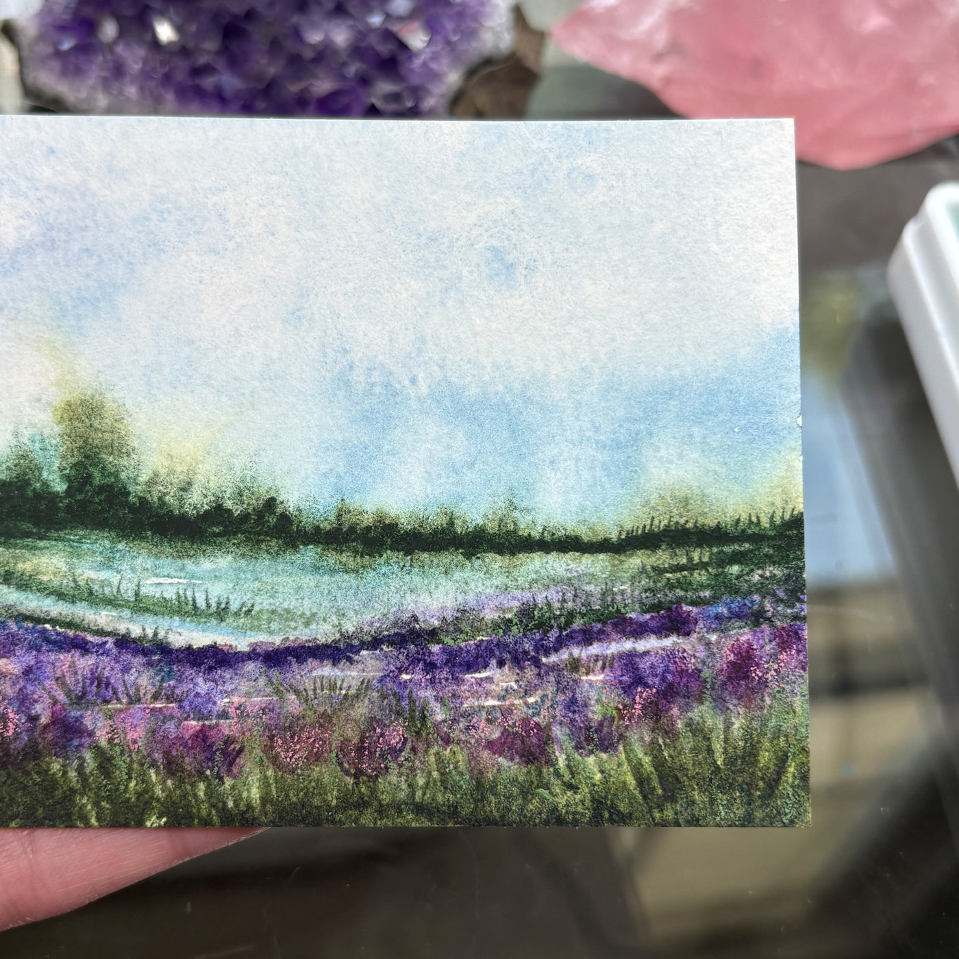 Small 4x3" Watercolor Landscape Painting #09