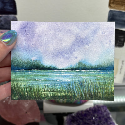 Small 4x3" Watercolor Landscape Painting #12