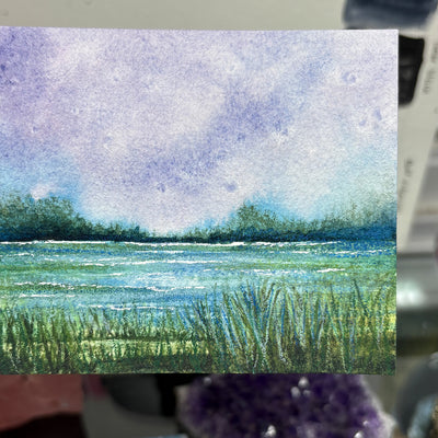 Small 4x3" Watercolor Landscape Painting #12