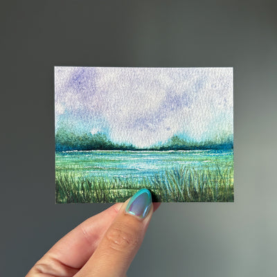 Small 4x3" Watercolor Landscape Painting #12