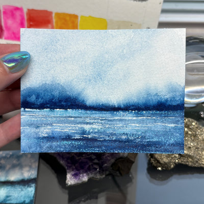 Small 4x3" Watercolor Landscape Painting #11