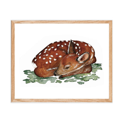 Sleeping Deer Art Print