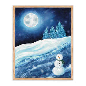 Snowy Winter Night Art Print