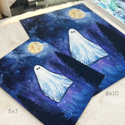 starry night ghost art print