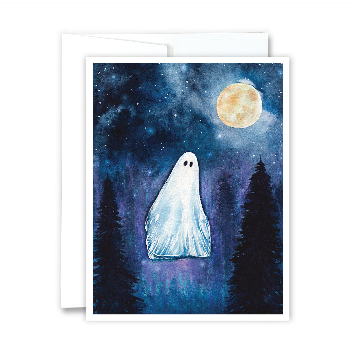 Starry Night Ghost Notecard