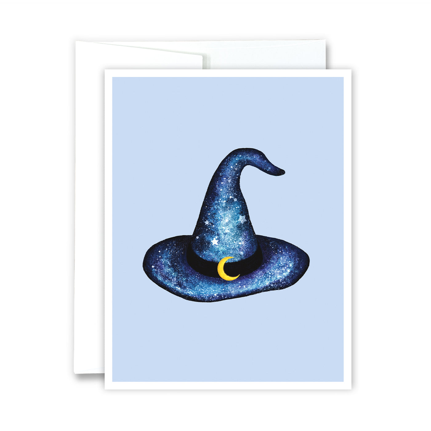 Starry Night Witch Hat Card