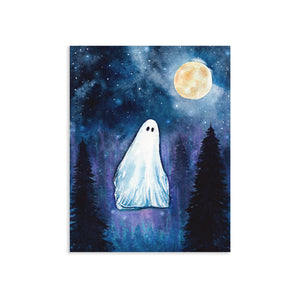 Starry Night Ghost Vinyl Sticker