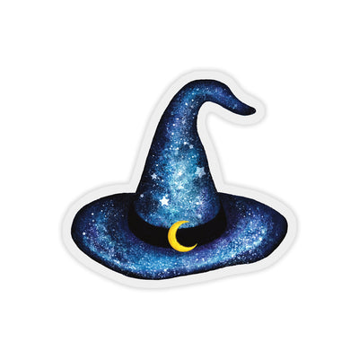 Clear Starry Witch Hat Vinyl Sticker