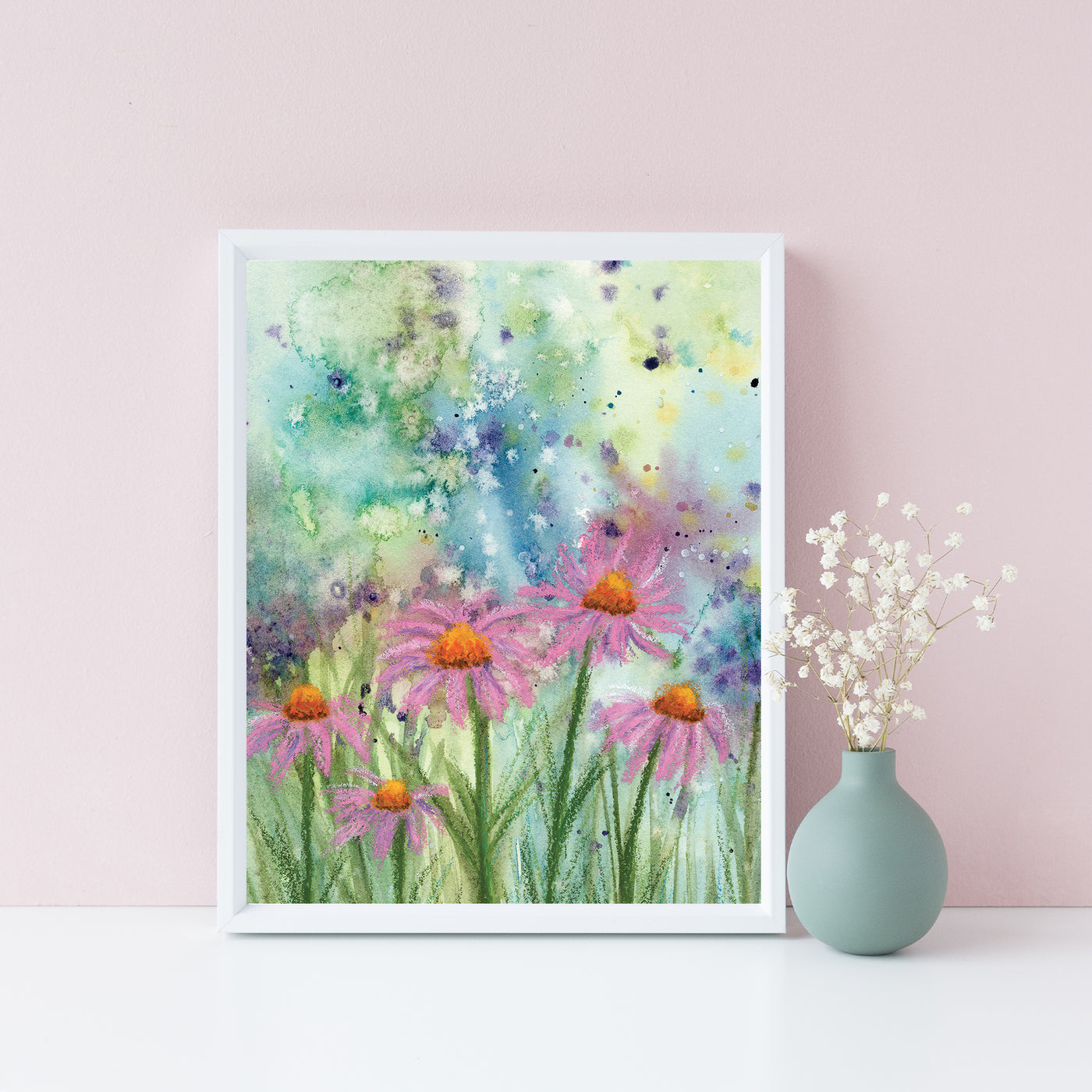 summer blooms art print