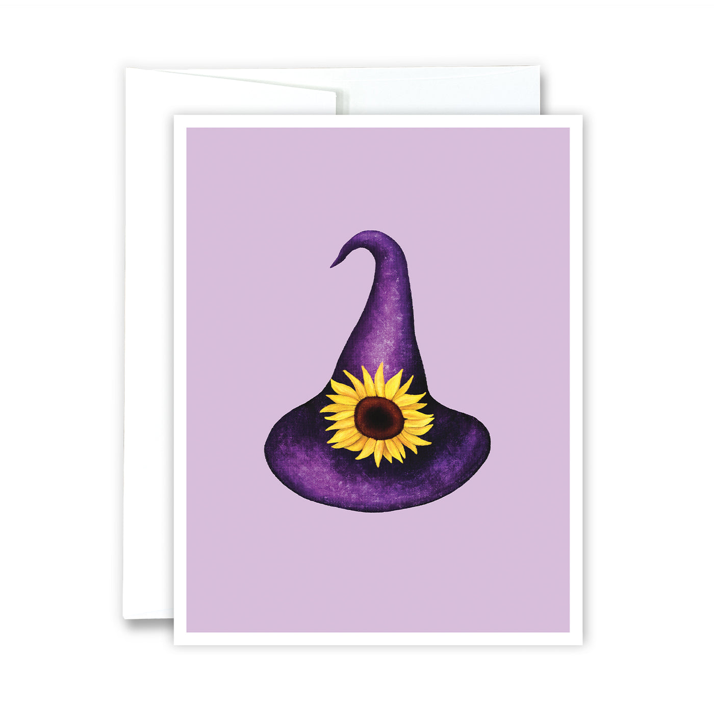 Sunflower Witch Hat Card