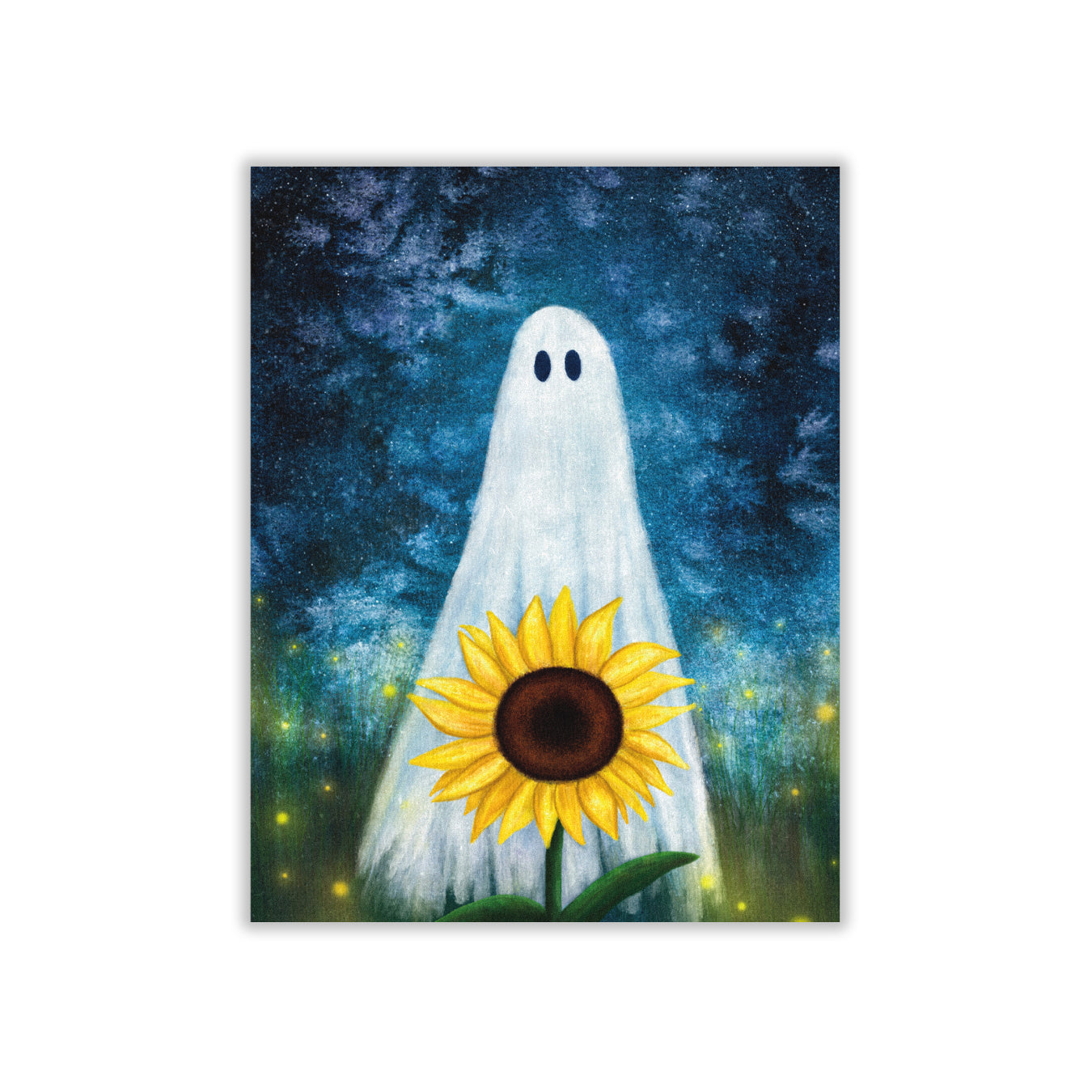 Sunflower Ghost Vinyl Sticker